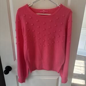 Women’s Lilly Pulitzer Long Sleeve Sweater Pink Tekla Coral Sands Size Medium
